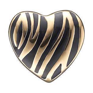 Christina Collect gold-plated Wild Heart with black and gold-plated zebra stripes, model 623-G113